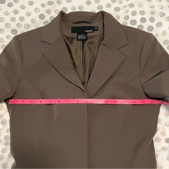 H&M Women’s Polyester Button Down Khaki Green Overcoat Size 4 - Picture 11 of 14